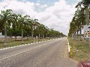 Entrance to Campo Norte area - tank farm is on the left.